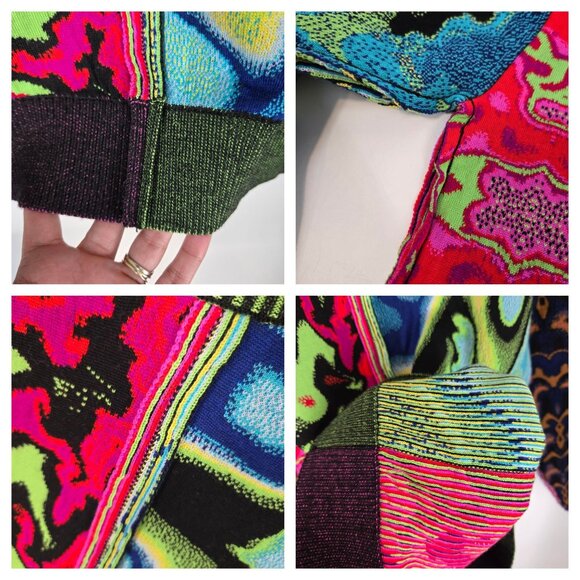 AGR Cherish Jacquard Split Sweater Merino Wool Psychedelic Unisex Size Large NEW - Picture 11 of 12